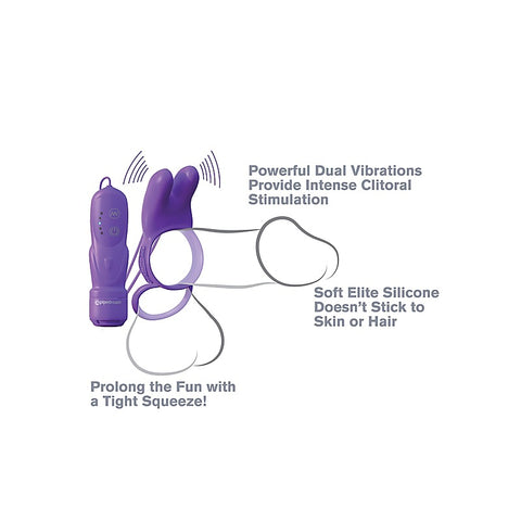 C-Ringz Twin Teazer Rabbit Cock Ring by Pipedream - Vibrating Cock Rings