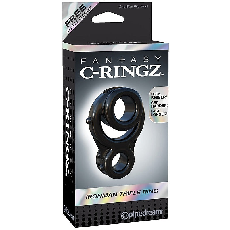 Fantasy C-Ringz Ironman Triple Cock Ring by Pipedream - Stretchy Cock Rings
