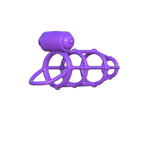 Fantasy C-Ringz Vibrating Climax Cock Cage by Pipedream - Cock Rings