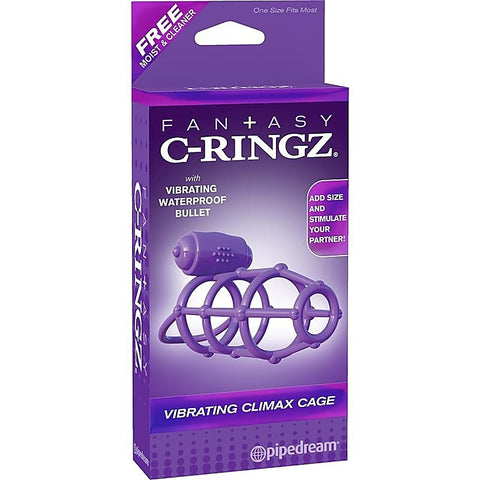 Fantasy C-Ringz Vibrating Climax Cock Cage by Pipedream - Cock Rings
