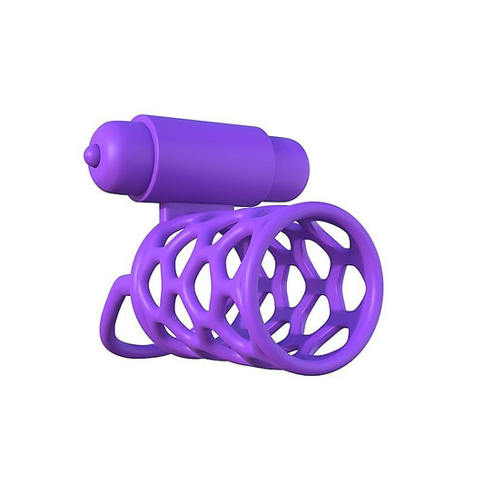 Fantasy C-Ringz Vibrating Couples Cock Cage - Cock Rings