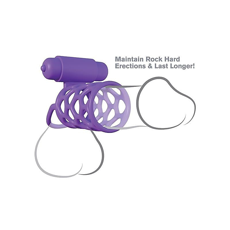 Fantasy C-Ringz Vibrating Couples Cock Cage - Cock Rings