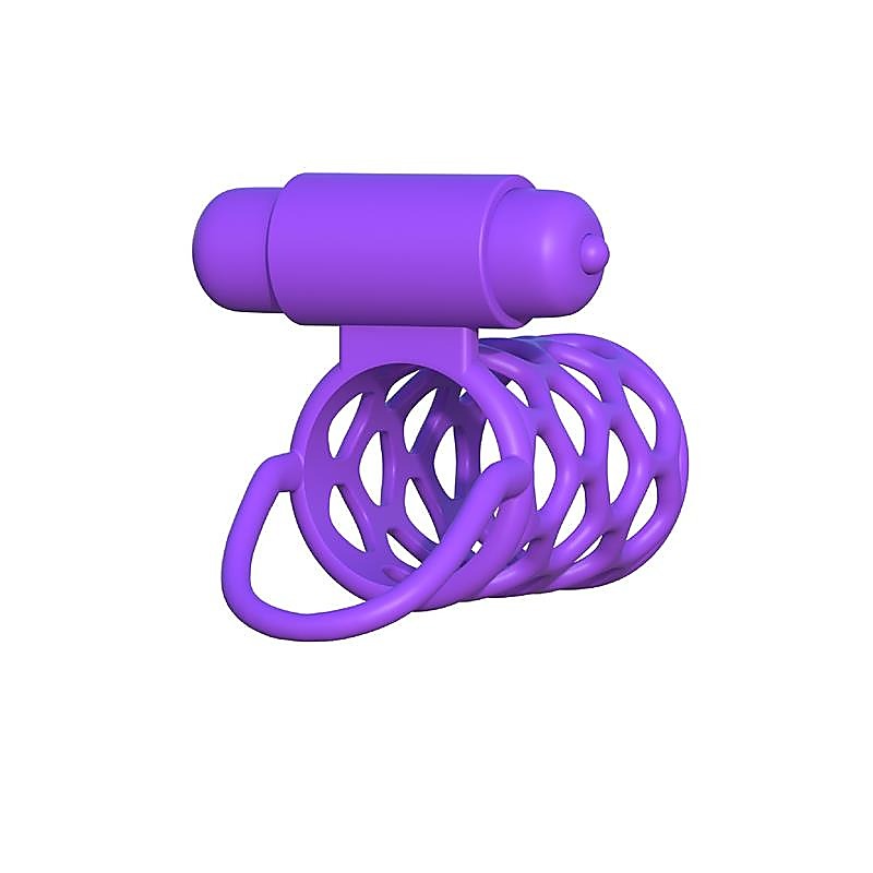 Fantasy C-Ringz Vibrating Couples Cock Cage - Cock Rings
