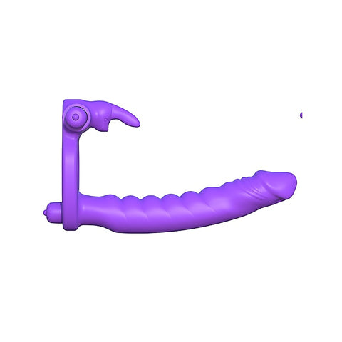 Fantasy C-Ringz Silicone Double Penetrator Rabbit - Vibrating Cock Rings