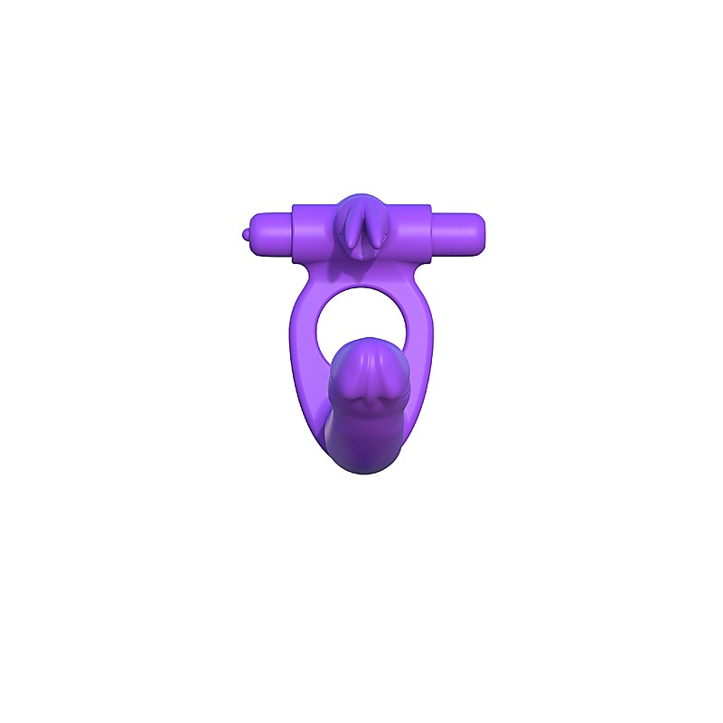 Fantasy C-Ringz Silicone Double Penetrator Rabbit - Vibrating Cock Rings