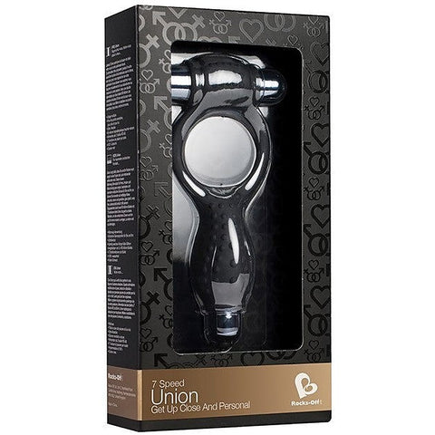 Union Black Silicone Cock Ring by Rocks Off - Cock Rings