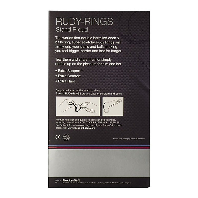 Professional-Grade Rudy Ring by Rocks Off - Stretchy Cock Rings