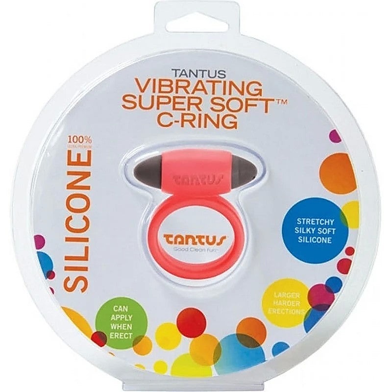 Tantus Vibrating Super Soft C Ring with Removable Waterproof Bullet - Vibrating Cock Rings