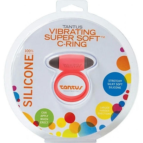 Tantus Vibrating Super Soft C Ring with Removable Waterproof Bullet - Vibrating Cock Rings