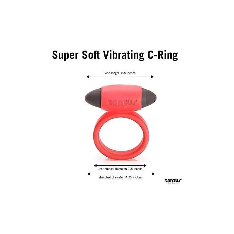 Tantus Vibrating Super Soft C Ring with Removable Waterproof Bullet - Vibrating Cock Rings