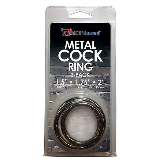 Manbound Cock Rings 3 Pack Metal by Sportsheets - Cock Rings