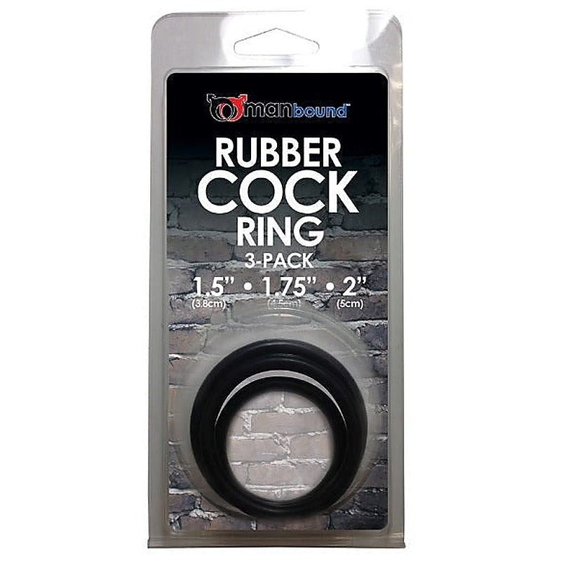 Manbound Cock Rings 3 Pack Rubber by Sportsheets - Cock Rings
