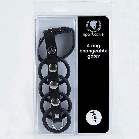 4 Ring Changeable Gates by Spartacus Enterprises - Cock Rings