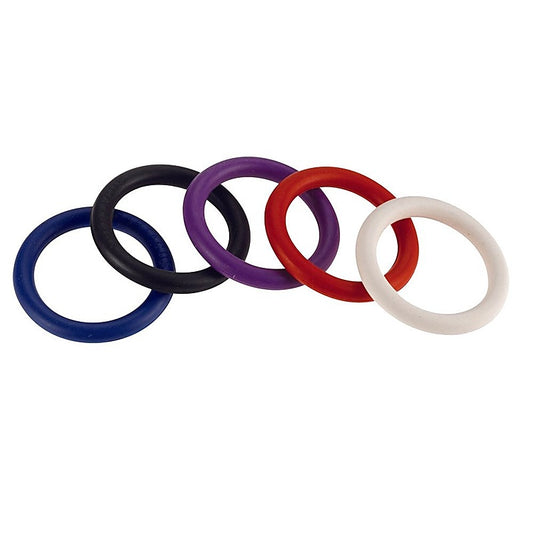 Rainbow Nitrile Cock Ring 5 Pack by Spartacus Enterprises - Cock Rings