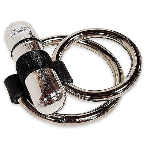 Premium Vibrating Dual Metal C Ring with Bullet - Cock Rings