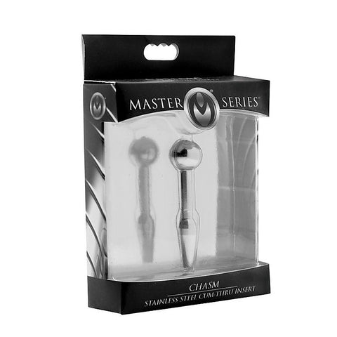 Chasm Stainless Steel Cum-Thru Insert by XR Brands - Penis Plugs