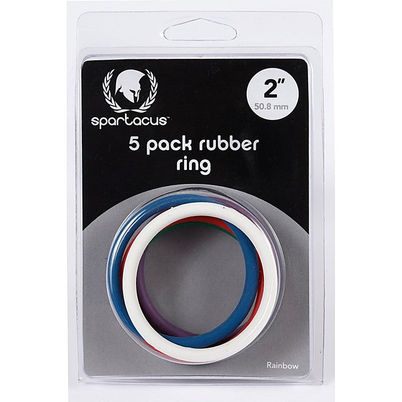 Vibrant Rainbow C-Ring Set by Spartacus Enterprises - Cock Rings