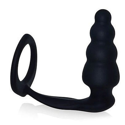 Combo Master Cockring Plug by Lovetoy - Stretchy Cock Rings