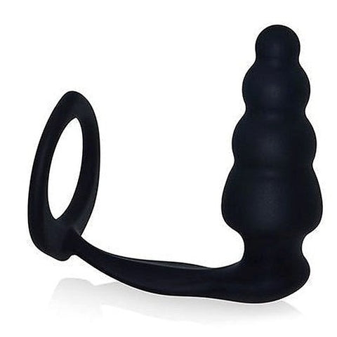 Premium Combo Master Cockring Plug by Lovetoy - Stretchy Cock Rings