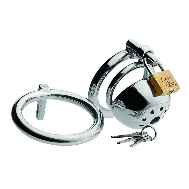 Premium Dual-Ring Confinement Cage by XR Brands - Male Chastity