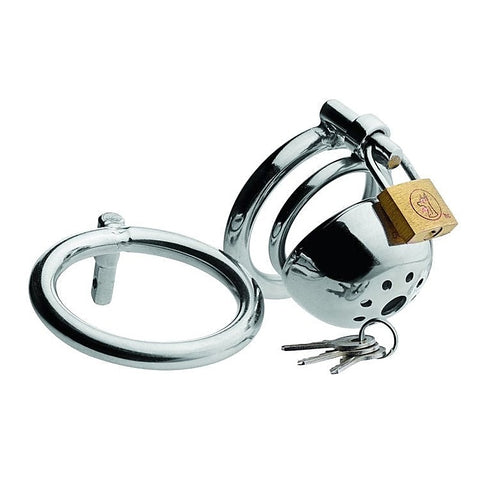 Premium Dual-Ring Confinement Cage by XR Brands - Male Chastity
