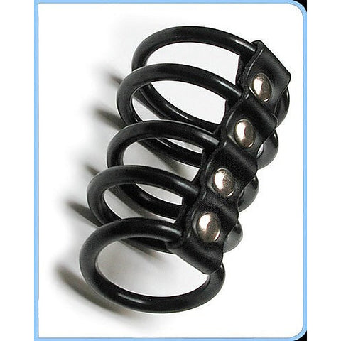 5 Gates of Hell Rubber by The Stockroom - Cock Rings