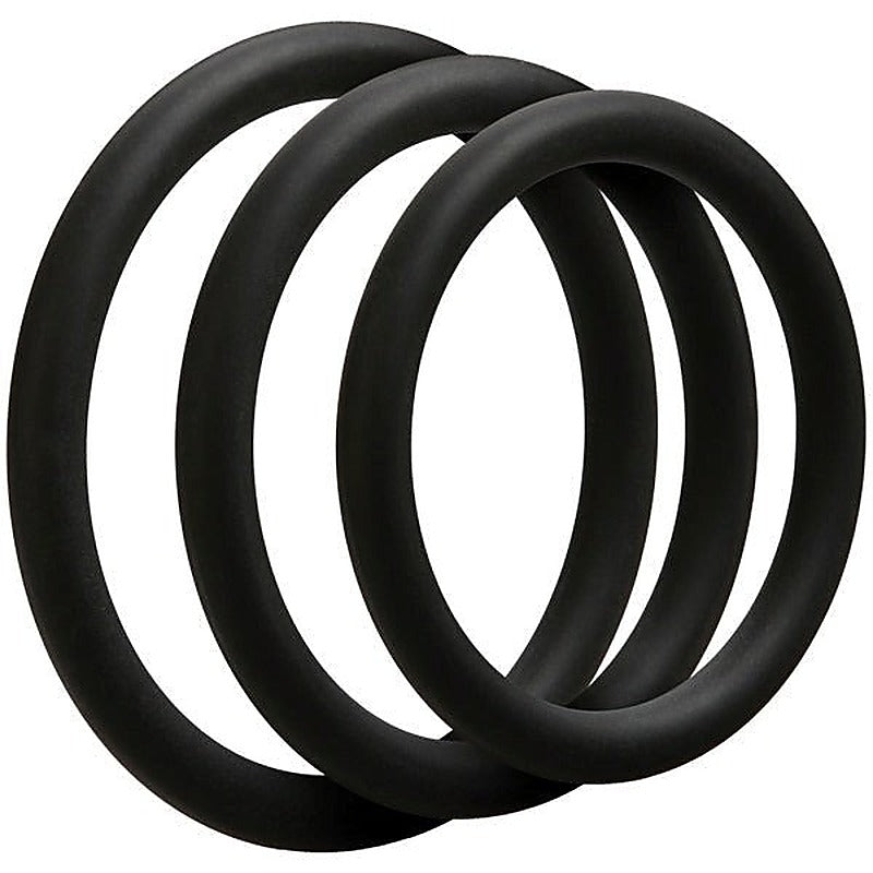 Optimale 3 C Ring Set Thin by Doc Johnson - Cock Ring Sets