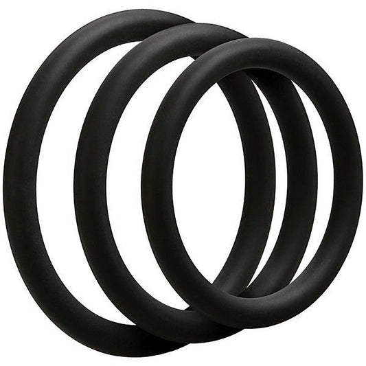 Optimale 3 C Ring Set Thin by Doc Johnson - Cock Ring Sets