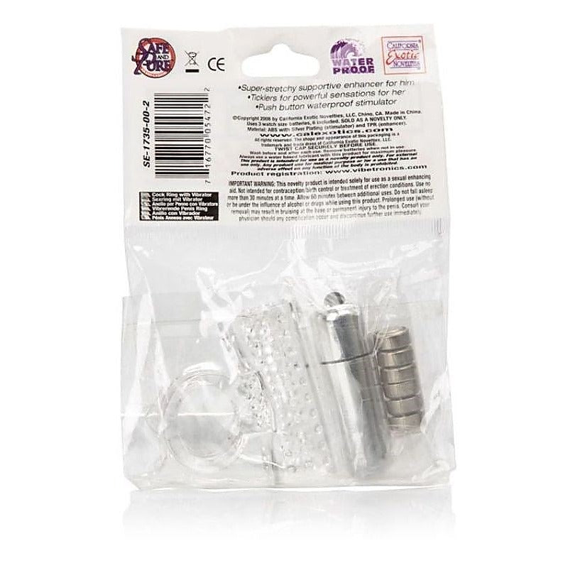 Vibrating Action Enhancer Cock Ring by California Exotics - Cock Rings