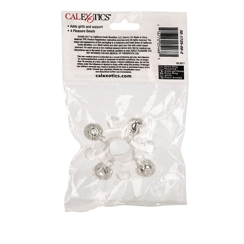 Erection Enhancer Ring with Beads by California Exotics - Stretchy Cock Rings