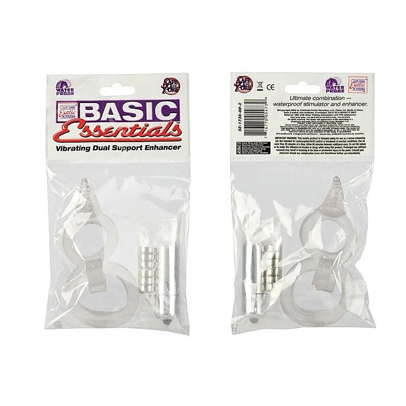 Vibrating Dual Support Enhancer Cock Ring - Cock Rings