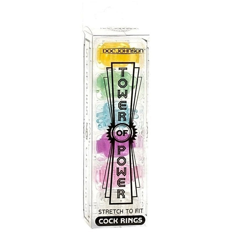 Tower of Power Stretchy Cock Rings by Doc Johnson - Stretchy Cock Rings
