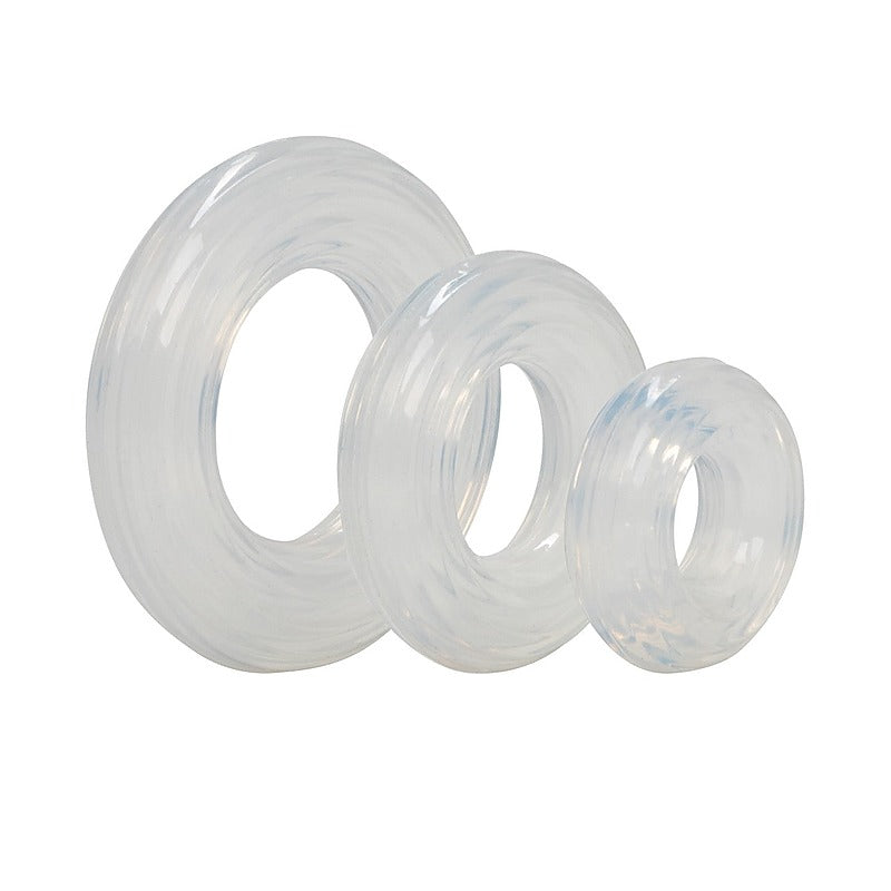 Premium Silicone Cock Ring Set by California Exotics - Stretchy Cock Rings