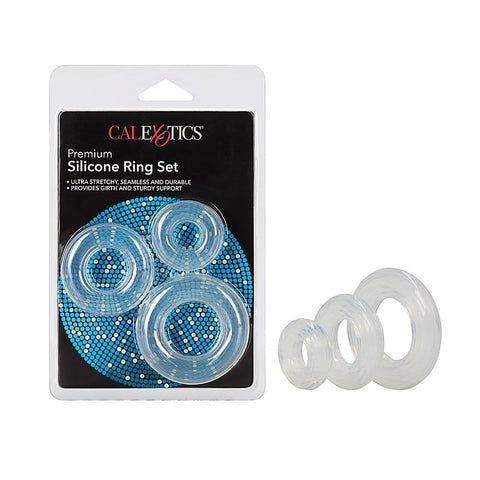 Premium Silicone Cock Ring Set by California Exotics - Stretchy Cock Rings