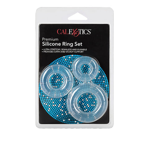 Premium Silicone Cock Ring Set by California Exotics - Stretchy Cock Rings