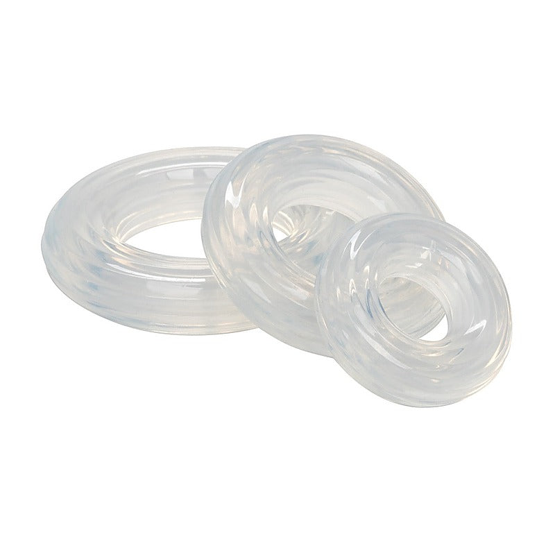 Premium Silicone Cock Ring Set by California Exotics - Stretchy Cock Rings