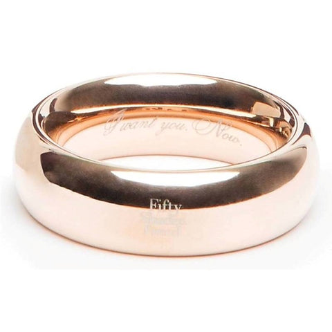 Fifty Shades Freed I Want You Now Steel Love Ring - Steel Cock Rings