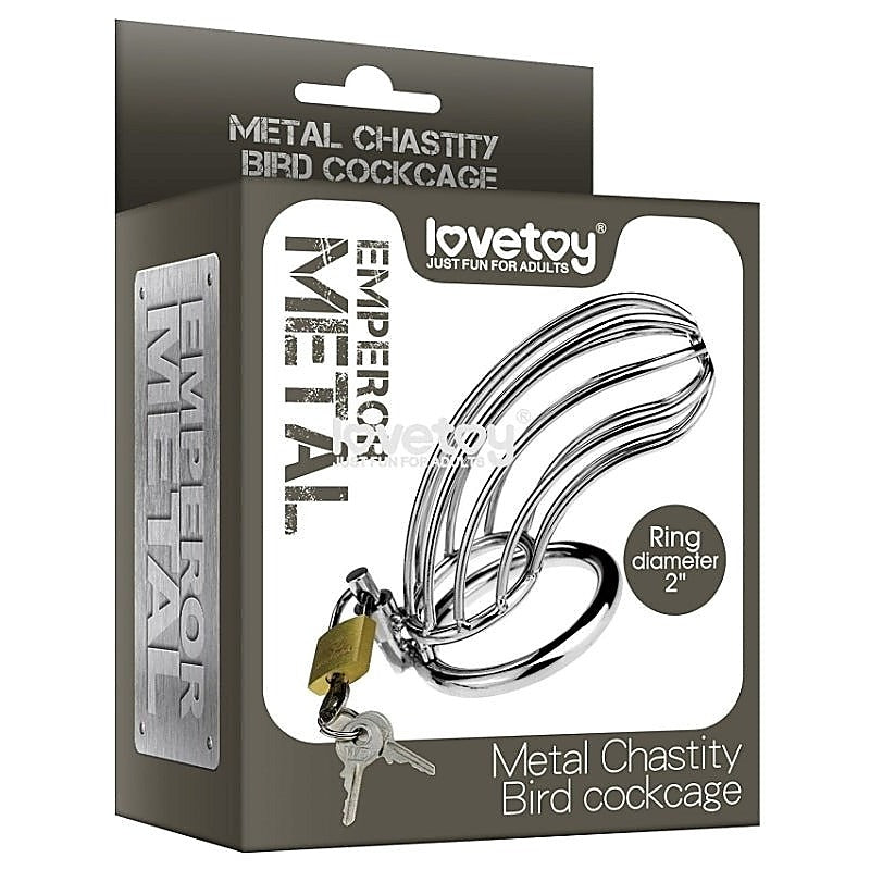 Metal Chastity Bird Cock Cage by Lovetoy - Male Chastity