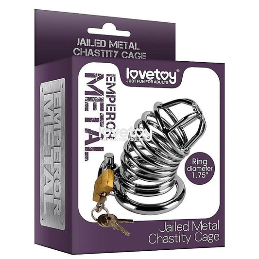 Jailed Metal Chastity Cage by Lovetoy - Male Chastity