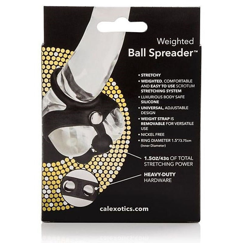 Tri-Snap Weighted Ball Spreader by California Exotics - Ball and Cock Toys
