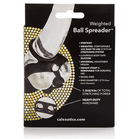Tri-Snap Weighted Ball Spreader by California Exotics - Ball and Cock Toys