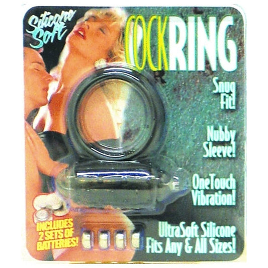 Cock Ring Silicone Soft Snug Fit 1 Touch Vibration - Vibrating Cock Rings