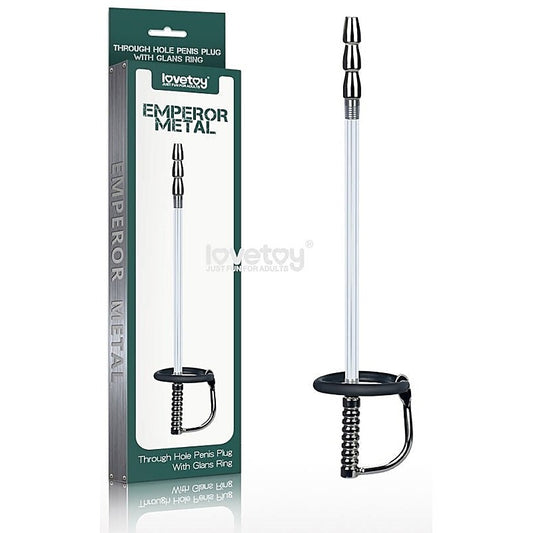 Emperor Metal Through Hole Penis Plug by Lovetoy - Penis Plugs