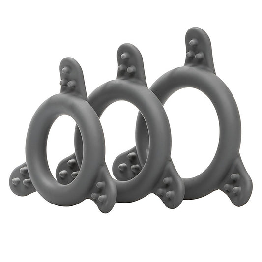 Pro Series Silicone Cock Ring Set by California Exotics - Stretchy Cock Rings