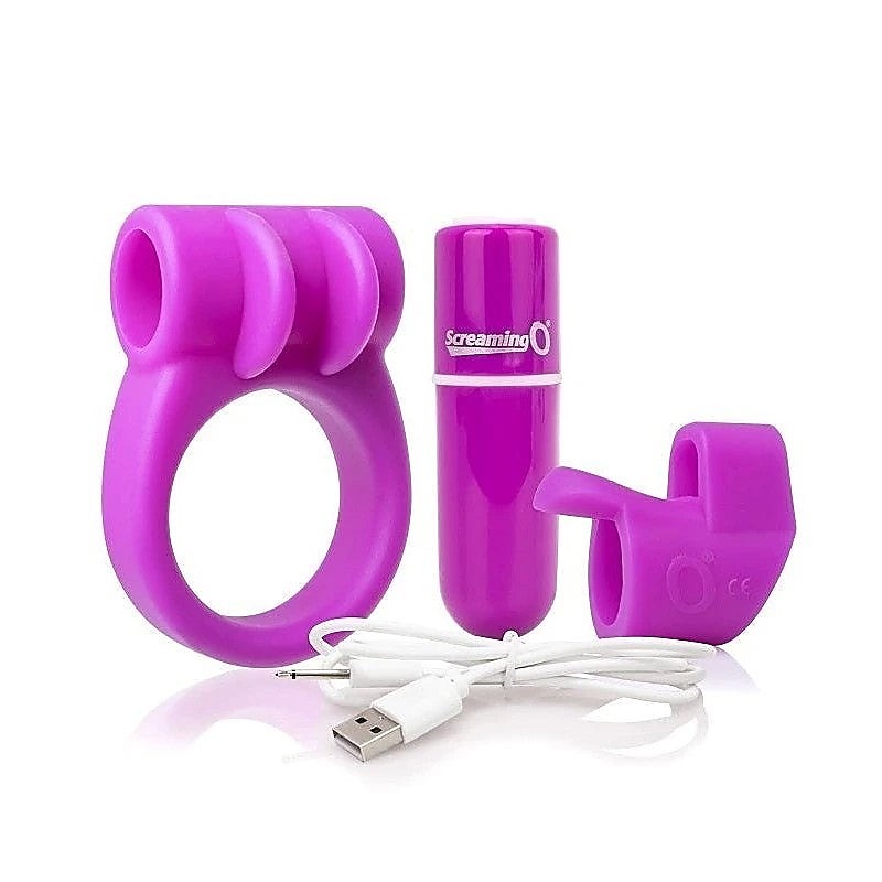 Premium Charged CombO Purple by Screaming O - Sex Kits