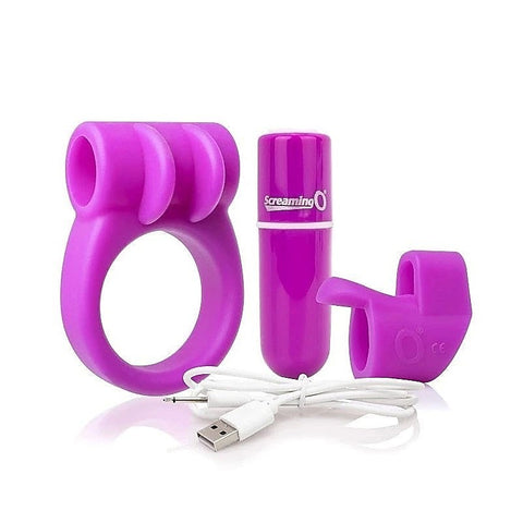 Premium Charged CombO Purple by Screaming O - Sex Kits