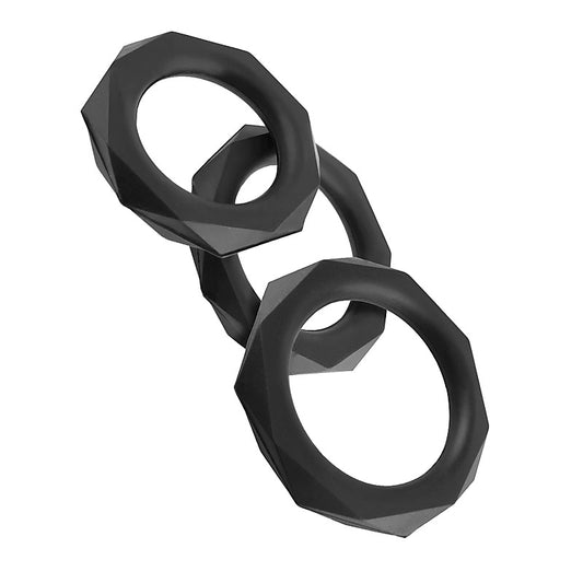 Fantasy C-Ringz Silicone Designer Stamina Set by Pipedream - Cock Rings