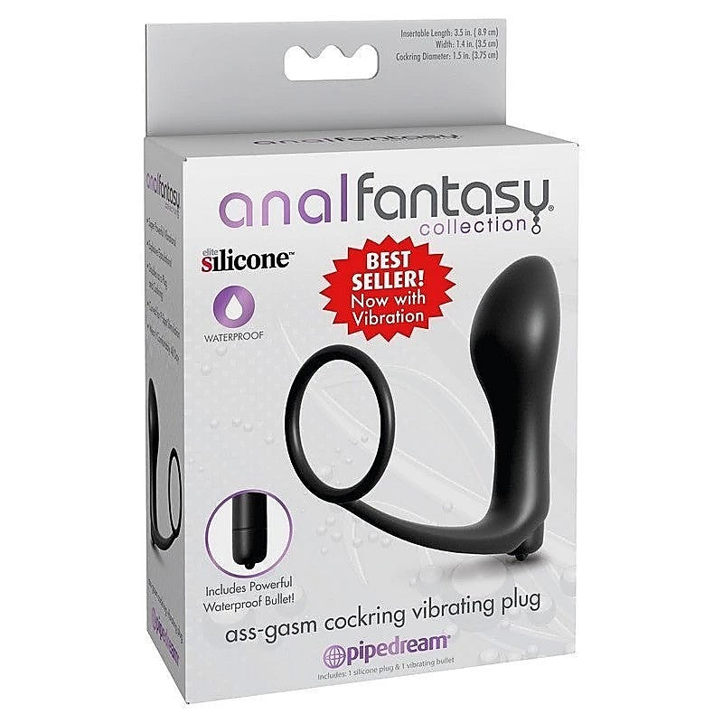 Ass-Gasm Cockring Vibrating Plug by Pipedream Products - Prostate Toys