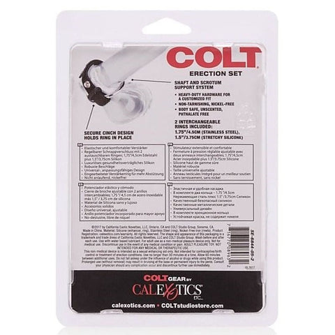 Colt Adjustable Male Erection Enhancer Set - Cock Rings