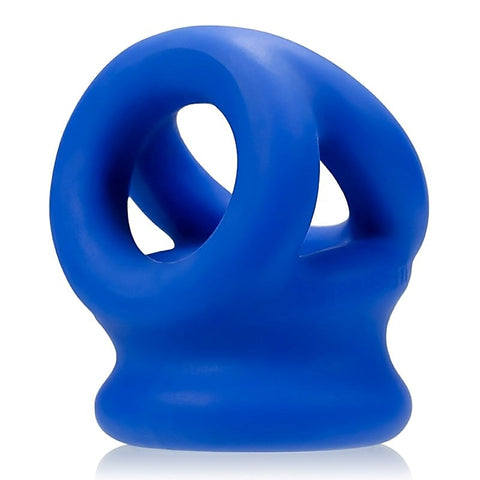 Tri-Squeeze 3-Cock Ring Ballstretching Sling by Oxballs - Ball and Cock Toys